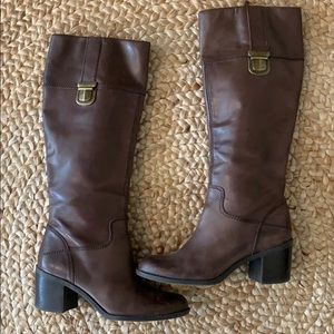 Brown tall boots